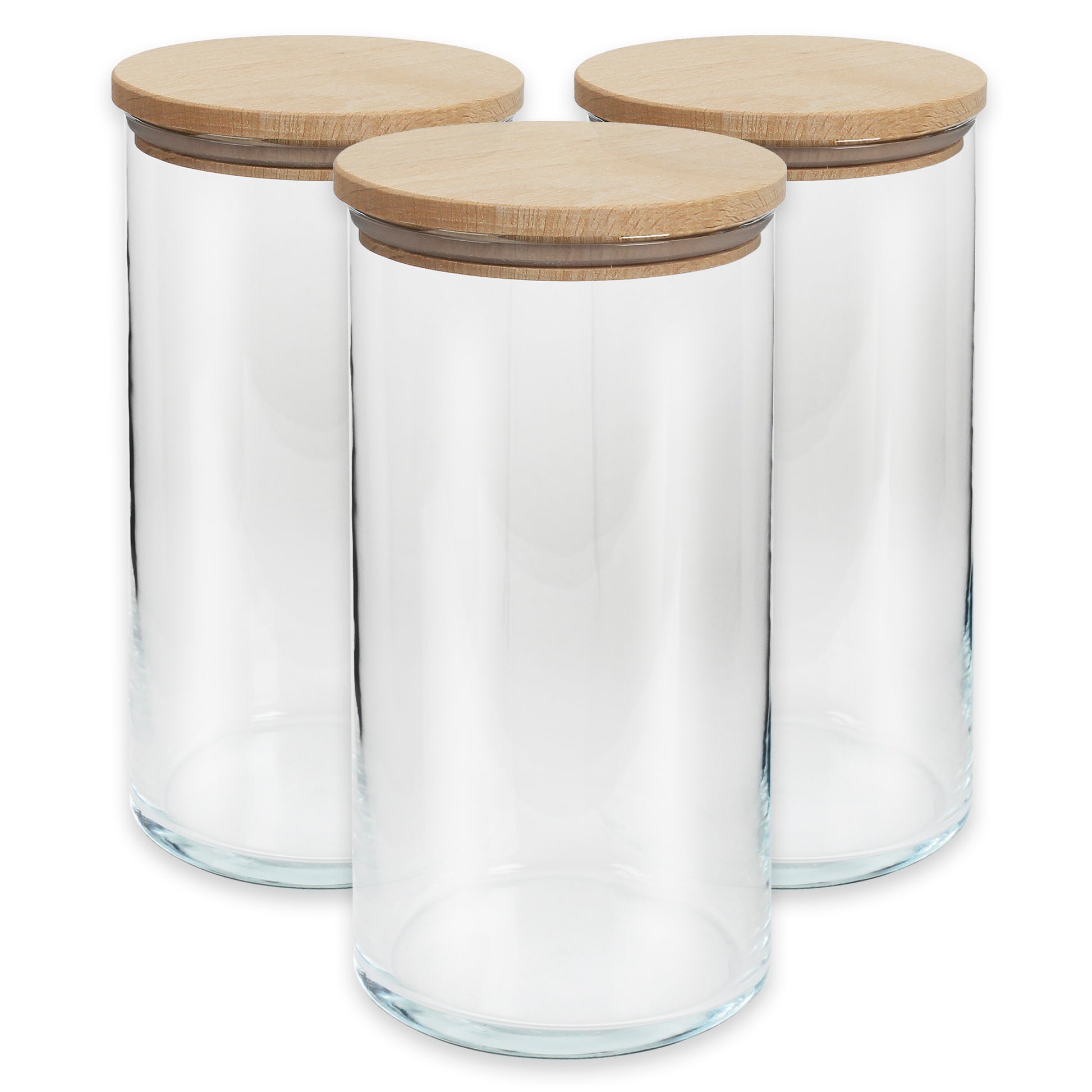 glas aufbewahrung mit holzdeckel Aufbewahrungsgläser Set mit Holzdeckel, 1210 ml – Sortinally